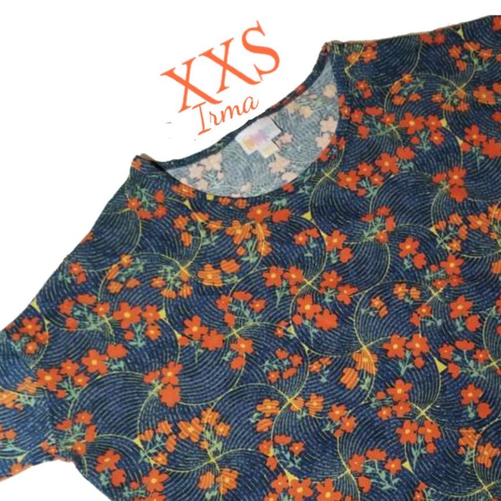Lularoe XXS irma Tunic high low top fall floral